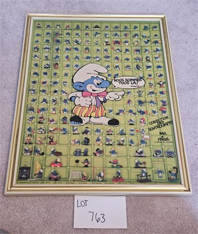 Vintage Smurf Collectors Poster - 1980's Era