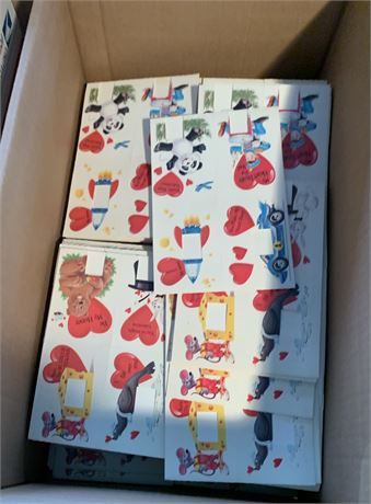 Vintage Valentines Day Sticker Sheet Lot