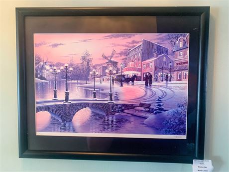 Paris Snow - Winter Seriolithograph Wall Art by American Artist Ken Shotwell