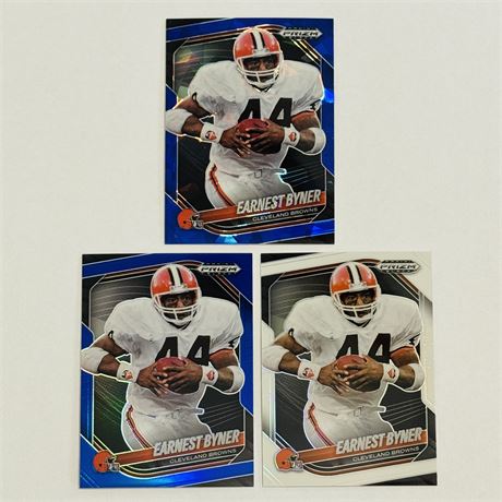 Earnest Byner 2025 Panini Prizm Black - Blue Ice/Blue/White #'d Football Cards