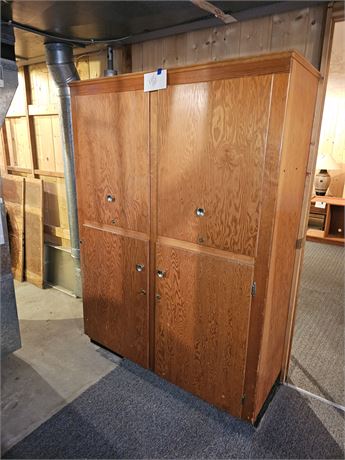 Locking Wood Handmade Cabinet with Key