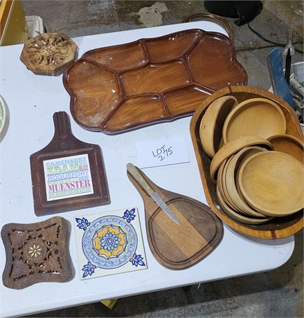 Wood Salad Bowl Set, Trivets & More