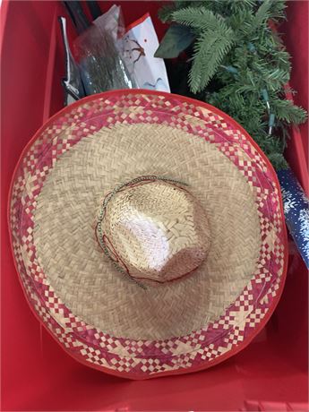 Tote of Misc Holiday Items
