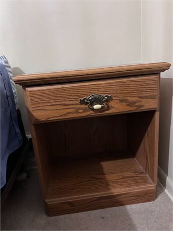 Wood End/Side Table Nightstand With Drawer