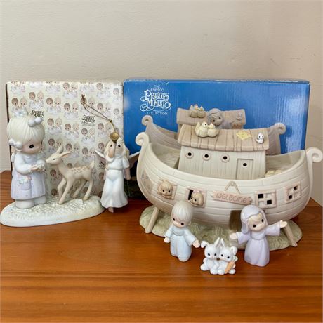 Precious Moments Noah's Ark Starter Set and Two Figurines