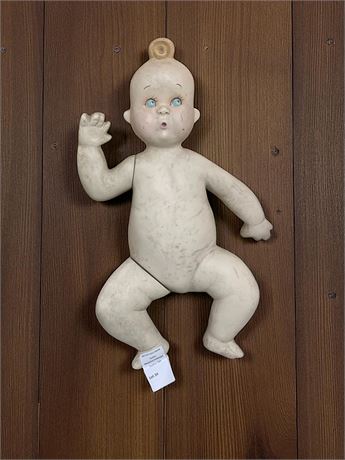 Vintage White Plaster Baby Wall Art