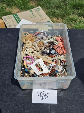 Flat Full Of Mixed Costume Jewelry Maker, Style & Color Vary- Necklaces