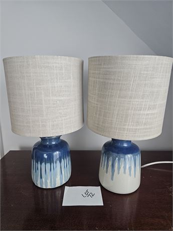 Matching Pottery Lamps