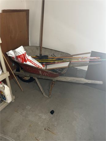 Wheelbarrow with Tools