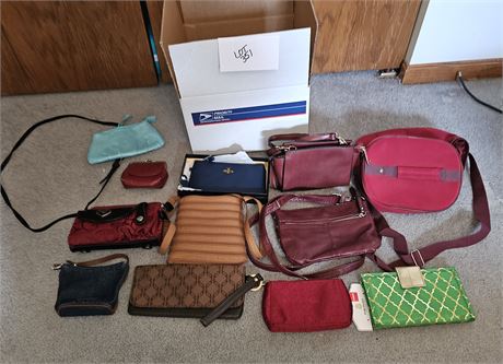 Mixed Ladies Purses & Handbags- Color, Size, Style & Maker Vary