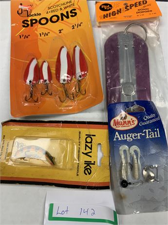 Lure Lot - Red Eye Sonic Dodger - Lazy Ike - Auger Tail Spoons