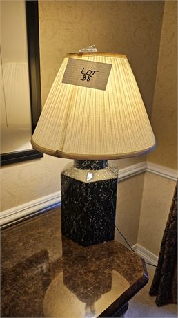 Ceramic Faux Black Marble Table Lamp