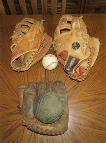 Baseball Gloves, Vintage Baseball Glove, Balls
