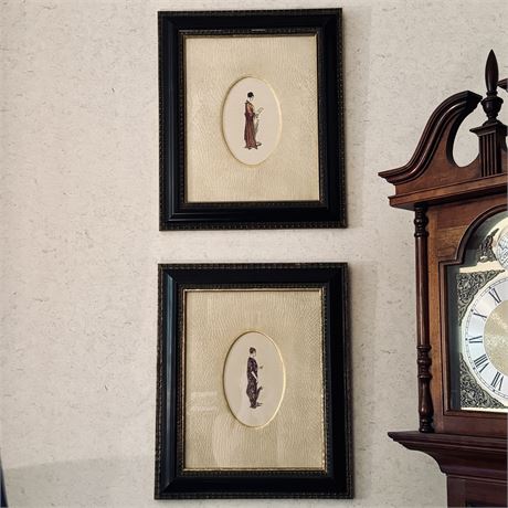 Framed Fashion Plate Art Prints - 15 x 17.5"