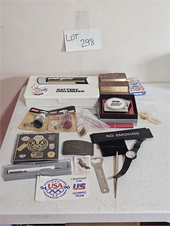 Mixed Collectibles: Firestone/Olympics/Erie Pacific RR Buckle & More