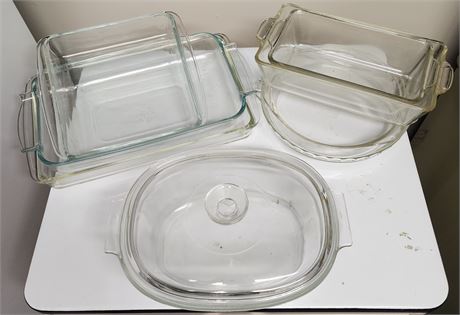 Pyrex Clear Bakeware Lot