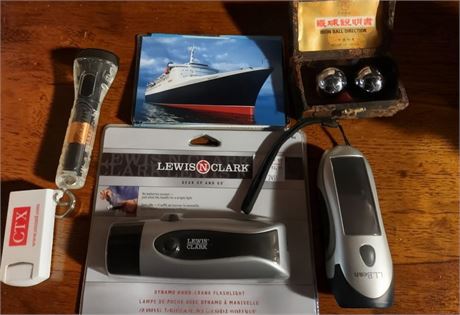 Chinese Baoding Balls, Lewis N. Clark Dynamo Hand-Crank Flashlight & More