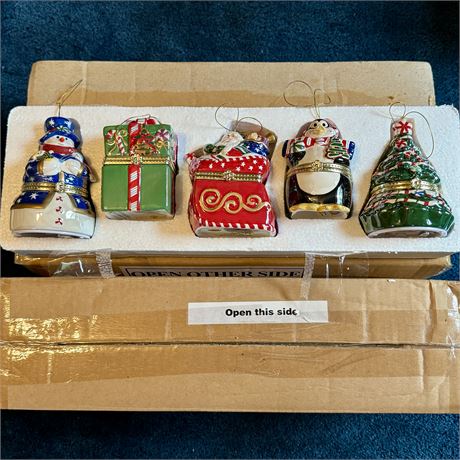 Two Boxes of New Trinket Style Boxes with Music/Motion Scenes