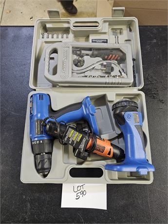 Cordless Drill, Snake Driver & Black & Decker Cordless Screwdriver Drill No Char