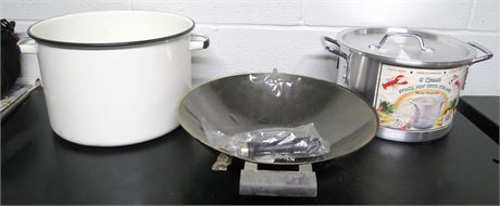 Stock Pot, Wok, Enamel Pot