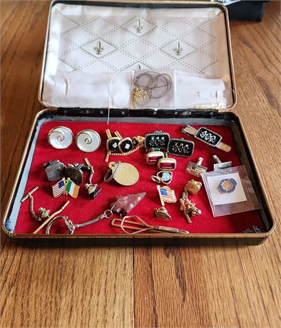 Assorted Men's Cuff Links and More Lot