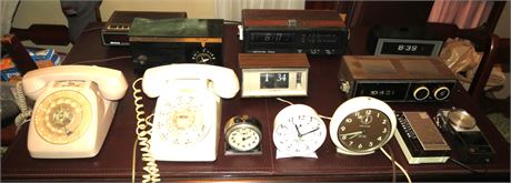 Clock Radios, Phones, Clocks, Radios