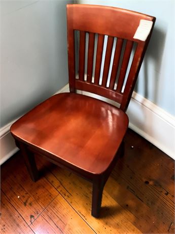Slat-Back Wood Restaurant/Dining/Schoolhouse Chairs (Set of 4)