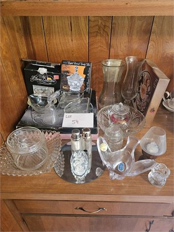Mixed Clear Glass Lot- Princess House, Studio, Mikasa & More