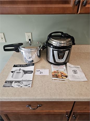 Pressure Pro Electric Pressure Cooker Model-YBW40P & Micro Pressure Cooker 6qt
