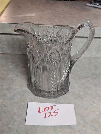 EAPG Hobstar Band Pitcher Millersburg Glass