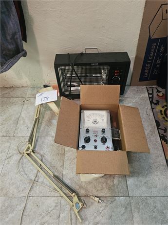 Eico Voltmeter, Electric Space Heater & More