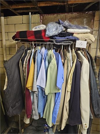 Clothes Rack Filled w/Pendleton/London Fog/Arrow & Much More