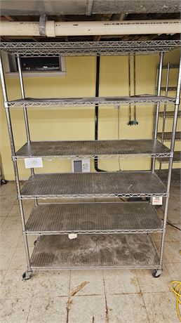 Heavy Duty Metal Shelf On Wheels