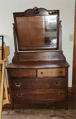 Antique dresser with mirror