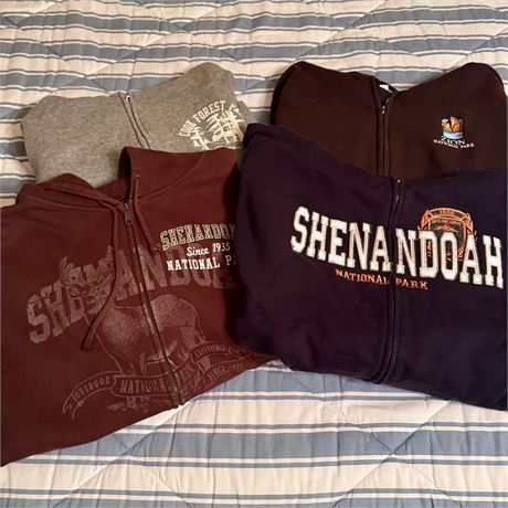 National Parks Zip Up Hoodie Lot - Various Size