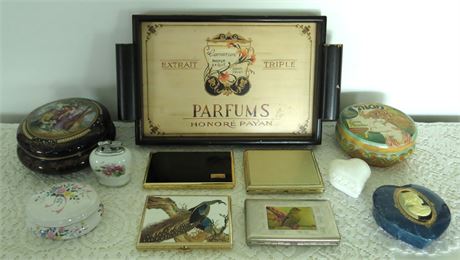 Cigarette Cases, Tray, Powder Boxes, Etc.