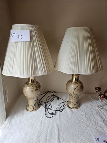 Matching Faux Cloisonne Table Lamps