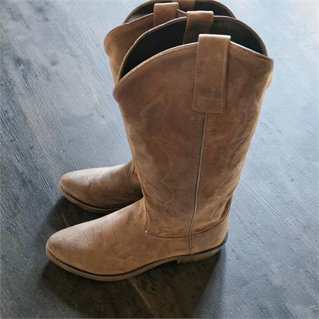 Old West Men's Distressed Leather Cowboy Work Boots TBM3051, Size 10.5