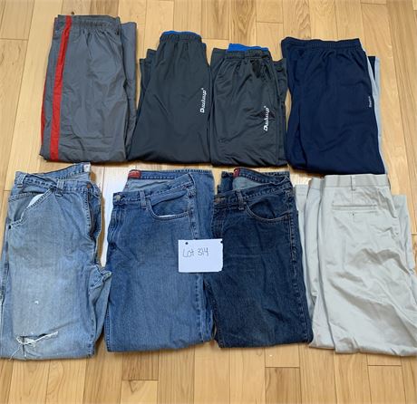 Men's Pants/Jeans Lot Size L & XL - Reebok, Arizona Jeans, Levis & More