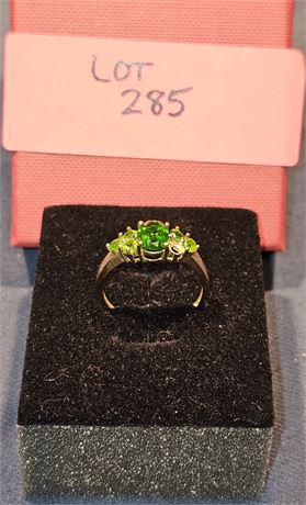 10k Green Garnet Cocktail Ring Sz 10 1.7 dwt