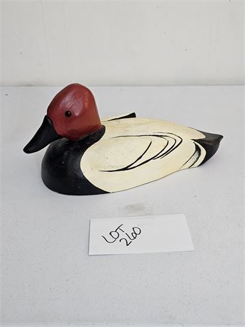 Signed Myran Mullet 2006 Hand Carved Hand Painted Canvasback Decoy
