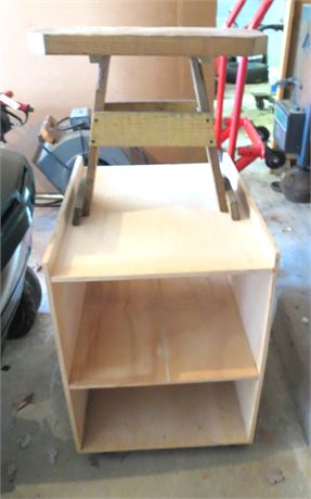 Homemade Rolling Table, Stool