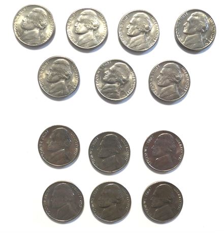 1973D, 1972P BU Nickels
