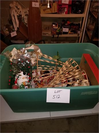 Large Lot Full of Christmas Decor- Stocking Hanger, Ornaments & More