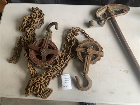 Yale Pipe Bender & 1 1/2 Ton Chain Hoist