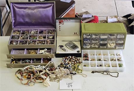 Large Box Of Mixed Costume Jewlery- Age, Style & Maker Vary
