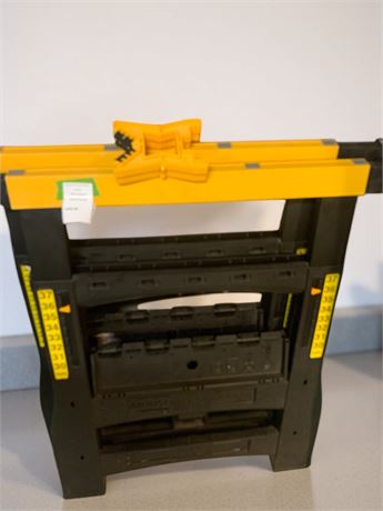 Stanley Foldable Adjustable 2-Way Plastic Sawhorses - Lot of 2