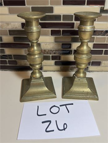 Vintage Brass Candlestick Holders