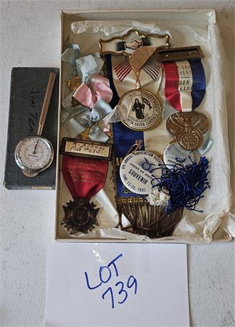 1930's Mixed Medals Lot VFW, Convention Religious & More