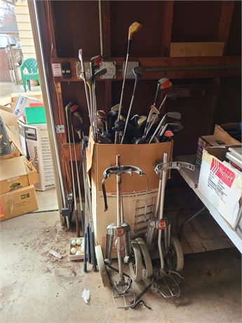 Large Lot of Mixed Golf Clubs:Dynacast/Dunlop & More